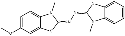 6-Methoxy-3-methyl-(3-methyl-2(3H)-benzothiazolidine)-hydrazone2(3H)-benzothiazolone 结构式