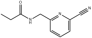 Propanamide,  N-[(6-cyano-2-pyridinyl)methyl]- 结构式