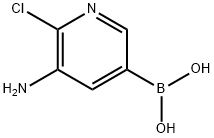 3-AMino-2-chloropyridine-5-boronic acid 结构式