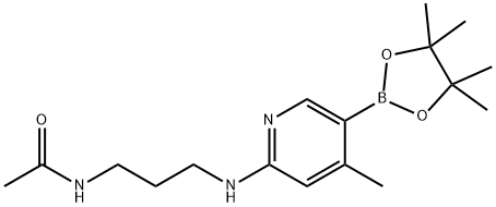 N-(3-(4-Methyl-5-(4,4,5,5-tetraMethyl-1,3,2-dioxaborolan-2-yl)pyridin-2-ylaMino)propyl)acetaMide 结构式