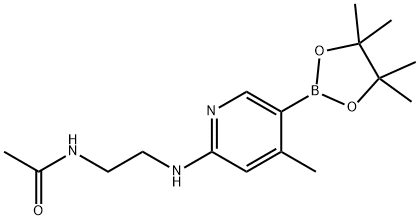 N-(2-(4-Methyl-5-(4,4,5,5-tetraMethyl-1,3,2-dioxaborolan-2-yl)pyridin-2-ylaMino)ethyl)acetaMide 结构式