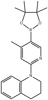 1-(4-Methyl-5-(4,4,5,5-tetraMethyl-1,3,2-dioxaborolan-2-yl)pyridin-2-yl)-1,2,3,4-tetrahydroquinoline 结构式