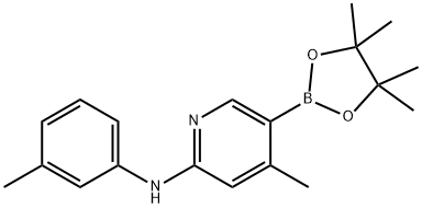 4-Methyl-5-(4,4,5,5-tetraMethyl-1,3,2-dioxaborolan-2-yl)-N-M-tolylpyridin-2-aMine 结构式