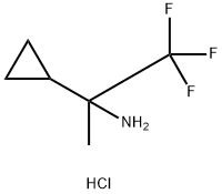 2-CYCLOPROPYL-1,1,1-TRIFLUOROPROPAN-2-AMINE HYDROCHLORIDE 结构式