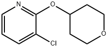 3-Chloro-2-((tetrahydro-2H-pyran-4-yl)oxy)pyridine 结构式