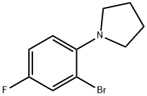 1-(2-溴-4-氟苯基)吡咯烷 结构式