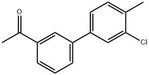 1-[3-(3-氯-4-甲基苯基)苯基]乙酮 结构式