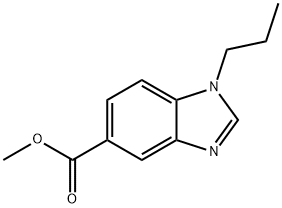 1-丙基-1H-苯并[D]咪唑-5-羧酸甲酯 结构式