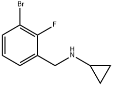 1-溴-2-氟-3-(环丙基氨基甲基)苯 结构式