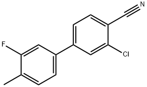 2-Chloro-4-(3-fluoro-4-Methylphenyl)benzonitrile 结构式