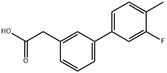 [3-(3-Fluoro-4-Methylphenyl)phenyl]acetic acid 结构式