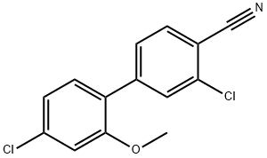 2-Chloro-4-(4-chloro-2-Methoxyphenyl)benzonitrile 结构式