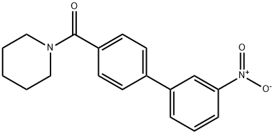 (3'-硝基[1,1'-联苯]-4-基)-1-哌啶基甲酮 结构式