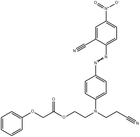 2-[(2-cyanoethyl)[4-[(2-cyano-4-nitrophenyl)azo]phenyl]amino]ethyl phenoxyacetate  结构式