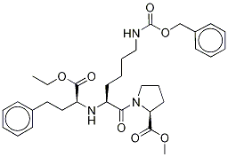 N-Benzyloxycarbonyl (S)-Lisinopril Ethyl Methyl Diester 结构式