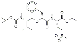 (2S)-[(2'S)-t-Boc-amino-(3'S)-methyl-1-pentyloxy]-3-phenylpropionyl-methionine Sulfone, Isopropyl Ester 结构式