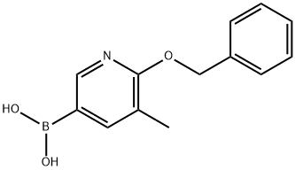 (6-(苄氧基)-5-甲基吡啶-3-基)硼酸 结构式