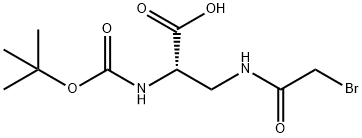 (S)-3-(2-溴乙酰胺)-2-((叔丁氧基羰基)氨基)丙酸 结构式
