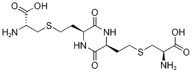 (L)-3,6-Bis(5-(-amino--carboxyethyl)ethyl)-2,5-diketopiperazine 结构式