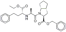 [2S,3ar,6aR]-1-[(2(S)-2-[[(1R)-1-Ethoxycarbonxyl)-3-phenylpropyl]amino]-1-oxopropyl]octahydrocyclopenta[6]pyrrole-2-carboxylic Acid, Benzyl Ester 结构式