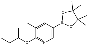 2-sec-butoxy-3-Methyl-5-(4,4,5,5-tetraMethyl-1,3,2-dioxaborolan-2-yl)pyridine 结构式