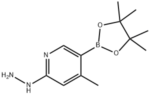 2-hydrazinyl-4-Methyl-5-(4,4,5-triMethyl-1,3,2-dioxaborolan-2-yl)pyridine 结构式