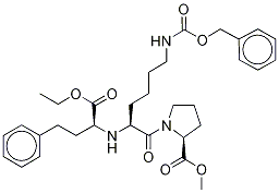 N-Benzyloxycarbonyl (S)-Lisinopril-d5 Ethyl Methyl Diester 结构式