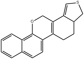 3,4,5,13-tetrahydro-3H-2-benzothieno(5,4-d)naphtho(1,2-b)pyran 结构式