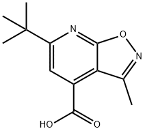 6-(TERT-BUTYL)-3-METHYLISOXAZOLO[5,4-B]PYRIDINE-4-CARBOXYLIC ACID 结构式