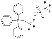 Triphenyl(2,2,2-trifluoroethyl)phosphanium trifluoromethanesulfonate 结构式