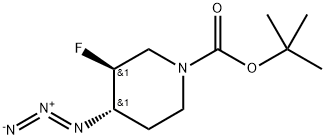 (3,4)-trans-tert-butyl 4-azido-3-fluoropiperidine-1-carboxylate 结构式