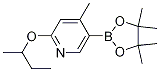 2-(sec-butoxy)-4-Methyl-5-(4,4,5,5-tetraMethyl-1,3,2-dioxaborolan-2-yl)pyridine 结构式