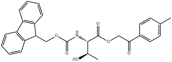 N-Fmoc-L-threonine (2-Tolyl-2-oxo-ethyl)ester 结构式