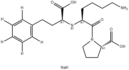 (S)-Lisinopril-d5 SodiuM 结构式