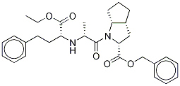 [2R,3ar,6aR]-1-[(2(R)-2-[[(1R)-1-Ethoxycarbonxyl)-3-phenylpropyl]amino]-1-oxopropyl]octahydrocyclopenta[6]pyrrole-2-carboxylic Acid, Benzyl Ester 结构式