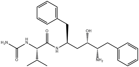 (2S,3S,5S)-2-Amino-3-hydroxy-1,6-diphenylhexane-5-N-carbamoyl-L-valine Amide 结构式