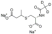 N-(乙酰基-D3)S-(3-羧基-2-丙基-L-2-氨基-3-巯基丙酸二钠盐 结构式