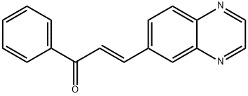 (2E)-1-苯基-3-(6-喹喔啉基)-2-丙烯-1-酮 结构式