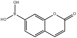 B-(2-Oxo-2H-1-benzopyran-7-yl)boronic Acid 结构式