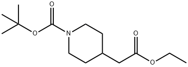 1-BOC-4-哌啶乙酸乙酯 结构式