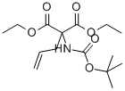 2-烯丙基-2-(BOC-氨基)丙二酸二乙酯 结构式