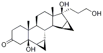 17α-[3-Hydroxypropyl]-6β,7β:15β,16β-diMethylen-5β-androstan-5,17β-ol-3-one 结构式