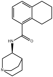 (S)-N-(1-氮杂双环[2.2.2]辛-3-基)-5,6,7,8-四氢-1-萘甲酰胺 结构式
