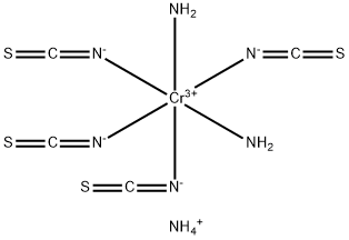 四硫氰基二氨络铬酸铵 结构式