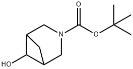 (内消旋-1R,5S,6R)-6-羟基-3-氮杂双环[3.1.1]庚烷-3-羧酸叔丁酯 结构式