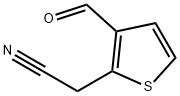 2-Thiopheneacetonitrile, 3-formyl- (9CI) 结构式