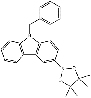 9-BENZYL-3-(4,4,5,5-TETRAMETHYL-1,3,2-DIOXABOROLAN 结构式