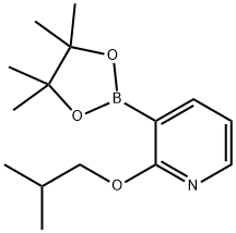 2-异丁氧基-3-(4,4,5,5-四甲基-1,3,2-二氧硼杂环戊烷-2-基)吡啶 结构式