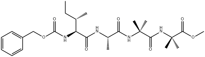 benzyloxycarbonyl-isoleucyl-alanyl-alpha-aminoisobutyryl-alpha-aminoisobutyrate methyl ester 结构式