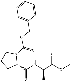 N-benzyloxycarbonyl-prolyl-alanine methyl ester 结构式